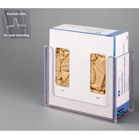 Poltex Inc Glove Box Holder Wall Mounted 1-Box Capacity 10-1/2 X 7.9 X 4.5 Inch PETG Plastic - Each - CHEMO1-W-EA