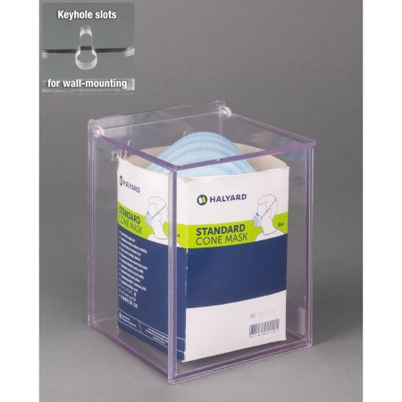 Poltex Inc Cone Mask Dispenser Wall Mount Clear 5-1/2 X 5-1/2 X 7 Inch PETG Plastic - Each - CONMSK-T-EA