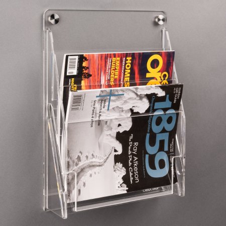 Poltex Inc Literature Holder Deco line 3 Pockets Clear - Each - DECO3UP-W-EA