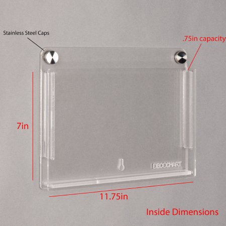 Poltex Inc Chart Holder Poltex® DECO Clear 1 Pocket Top Opening - Each - DECOCHART-W-EA