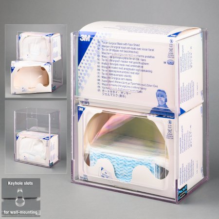 Poltex Inc Face Shield Dispenser Wall Mount 2-Box Capacity 6.4 X 11-1/2 X 15 Inch - Each - FACESHLD2VM-W-EA