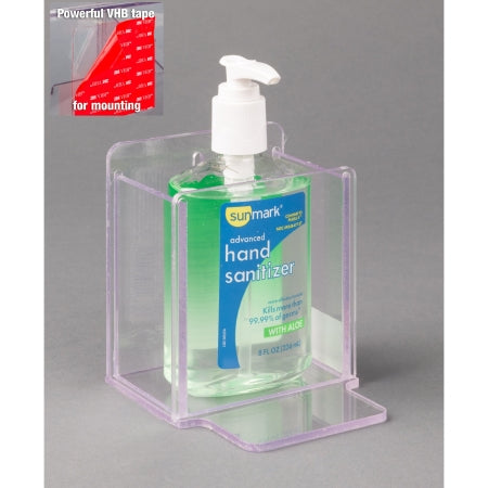 Poltex Inc Hand Hygiene Holder Poltex® Clear PETG Manual 8 oz. bottle VHB Tape Mount - Each - HANDSANSFIX-T-EA
