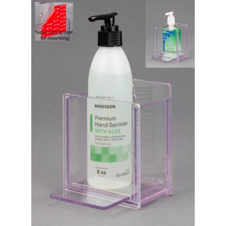 Poltex Inc Hand Hygiene Holder Poltex® Clear PETG Manual 8 oz. bottle VHB Tape Mount - Each - HANDSANS-T-EA