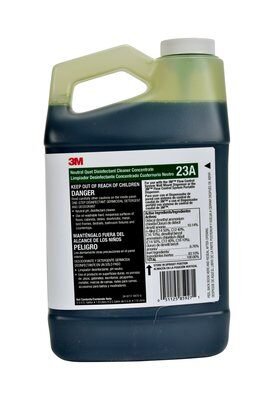 3M 3M™ Neutral Quat Surface Disinfectant Cleaner Germicidal Manual Pour Liquid Concentrate 1/2 gal. Jug Lemon Scent NonSterile - Case of 4 - 23A-CS