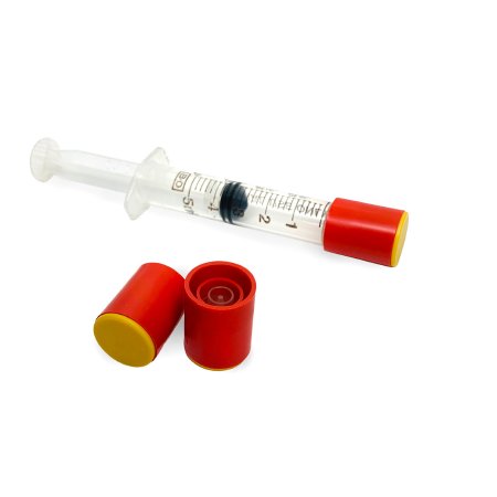 IMI - International Medical Industries Inc Tamper Evident Oral Tip Cap Prep-Lock™ Yellow Top, Polypropylene-Polystyrene , NonSterile - Box of 100 - 57-73-BX