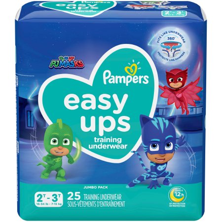 Procter & Gamble Male Toddler Training Pants Pampers® Easy Ups™ Pull On with Tear Away Seams Size 2T to 3T Disposable Moderate Absorbency - Case of 100 - 00037000765523-CS