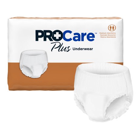 First Quality Unisex Adult Absorbent Underwear ProCare™ Plus Pull On with Tear Away Seams X-Large Disposable Moderate Absorbency - Case of 100 - CRP-514-CS