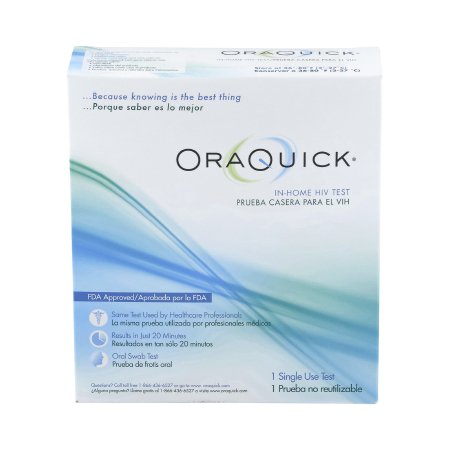 Orasure Technologies Sexual Health Test Kit OraQuick® In-Home HIV HIV Detection 1 Test CLIA Waived - Case of 6 - 1001-0374-CS