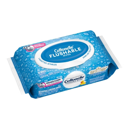 Kimberly Clark Flushable Personal Wipe Cottonelle® Fresh Care Soft Pack Water / Sodium Chloride / Sodium Benzoate Scented 24 Count - Pack of 24 - 44932-PK