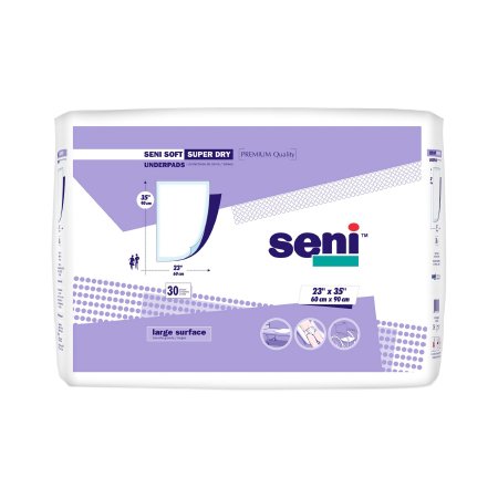 TZMO USA Inc Disposable Underpad Seni® Soft Super Dry 23 X 35 Inch Cellulose Pulp / Super Absorbent Polymer Heavy Absorbency - Case of 60 - S-0330-UD1-CS