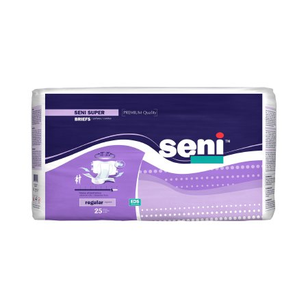 TZMO USA Inc Unisex Adult Incontinence Brief Seni® Super Regular Disposable Heavy Absorbency - Pack of 25 - S-RE25-BS1-PK