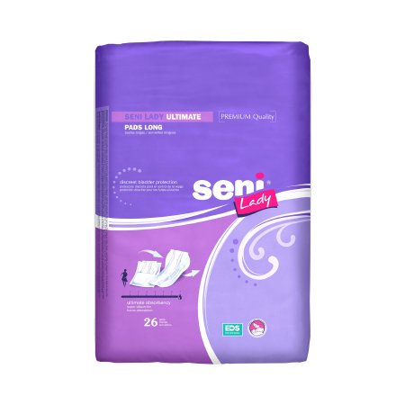 TZMO USA Inc Bladder Control Pad Seni® Lady Ultimate 16-1/2 Inch Length Heavy Absorbency Superabsorbant Core One Size Fits Most - Case of 208 - S-7P26-PL1-CS