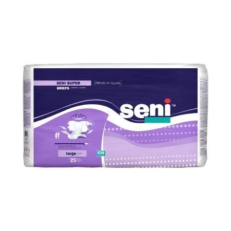 TZMO USA Inc Unisex Adult Incontinence Brief Seni® Super Large Disposable Heavy Absorbency - Pack of 25 - S-LA25-BS1-PK