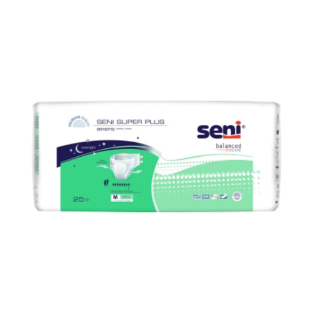 TZMO USA Inc Unisex Adult Incontinence Brief Seni® Super Plus Medium Disposable Heavy Absorbency - Case of 75 - S-ME25-BP1-CS