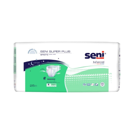 TZMO USA Inc Unisex Adult Incontinence Brief Seni® Super Plus Regular Disposable Heavy Absorbency - Pack of 25 - S-RE25-BP1-PK