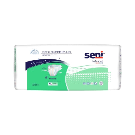 TZMO USA Inc Unisex Adult Incontinence Brief Seni® Super Plus X-Large Disposable Heavy Absorbency - Pack of 25 - S-XL25-BP1-PK