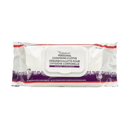 Cardinal Rinse-Free Personal Wipe Cardinal Health™ Soft Pack Aloe Unscented 96 Count - Pack of 96 - 2AWU-96-PK