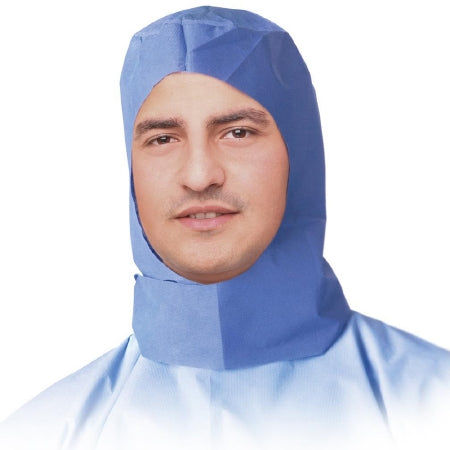 Medline Surgical Hood One Size Fits Most Blue Tie Closure - Case of 300 - NONSH100C-CS