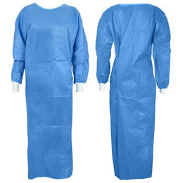 Cypress Non-Reinforced Surgical Gown with Towel Cypress Large Blue Sterile AAMI Level 3 Disposable - Case of 28 - 66-3120-S-CS