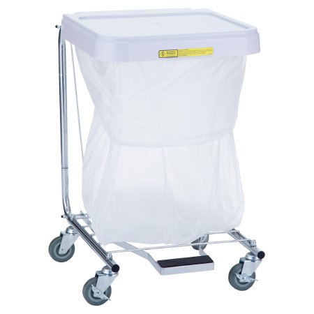 R & B Wire Products Hamper Stand Medium Duty Square Opening Foot Pedal Self-Closing Lid - Each - 692/28-EA