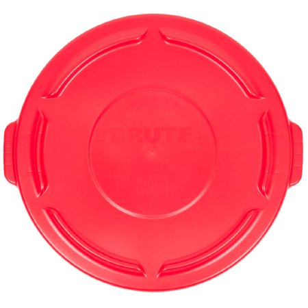 RJ Schinner Co Trash Can Lid Rubbermaid® Brute® Red, Snap On, Plastic, 2 X 22-1/4 Inch - Each - FG263100RED-EA