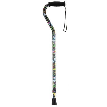 Nova Ortho-Med Offset Cane Nova Aluminum 30 to 39 Inch Height Butterflies Print - Case of 12 - 2094-CS