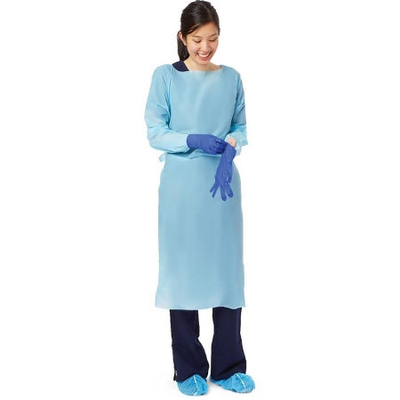 Med-Tech Resources Protective Procedure Gown One Size Fits Most Blue NonSterile Disposable - Case of 200 - MTR-3005-CS