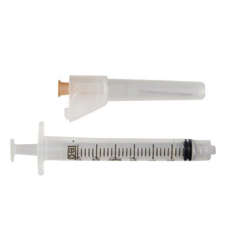McKesson Safety Hypodermic Syringe with Needle McKesson Prevent® SG 3 mL 1 Inch 25 Gauge Sliding Safety Needle Regular Wall - Case of 400 - 306619-CS