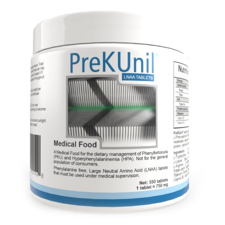 Solace Nutrition Oral Supplement PreKUnil® LNAA Unflavored Tablet 550 per Bottle Bottle - Each - 8001-EA