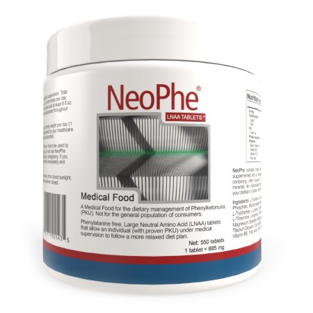 Solace Nutrition Oral Supplement NeoPhe® LNAA Unflavored Tablet 550 per Bottle Bottle - Each - 8002-EA