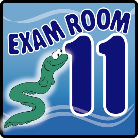 Clinton Industries Door Sign Room Sign Ocean Series Exam Room 11 - Each - EX11-O-EA