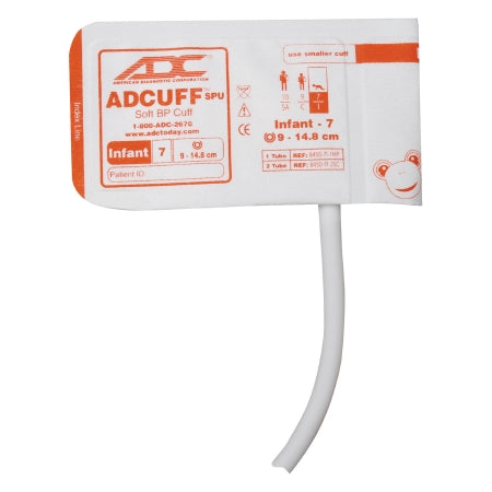 American Diagnostic Corp Single Patient Use Blood Pressure Cuff Adcuff™ 9 to 14.8 cm Arm Vinyl Cuff Infant Cuff - Pack of 20 - 8450-7I-1HP-PK