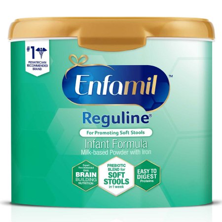 Mead Johnson Infant Formula Enfamil® Reguline® 19.5 oz. Canister Powder Prebiotic Loose Stool - Case of 4 - 498101-CS