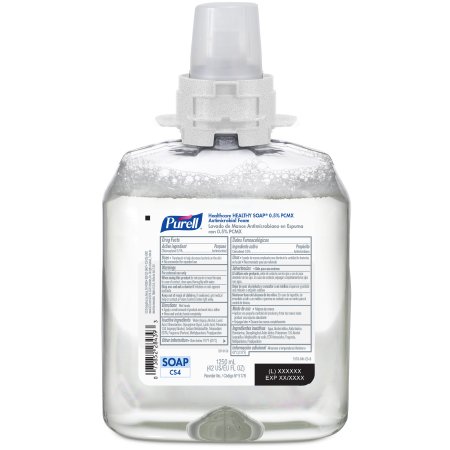 GOJO Antimicrobial Soap Theraworx® Protect Advanced Hygiene for Hand & T-Zone Defense Foaming 1,250 mL Dispenser Refill Bottle Floral Scent - Case of 4 - 5178-04-CS