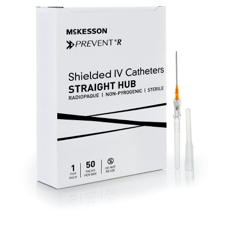 McKesson Peripheral IV Catheter McKesson Prevent® R 14 Gauge 1.75 Inch Button Retracting Safety Needle - Case of 200 - 380267-CS