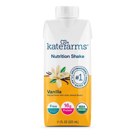 Kate Farms Oral Supplement Kate Farms® Nutrition Shake Vanilla Flavor Liquid 11 oz. Carton - Case of 12 - 811112030591-CS