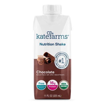 Kate Farms Oral Supplement Kate Farms® Nutrition Shake Chocolate Flavor Liquid 11 oz. Carton - Case of 12 - 811112030614-CS