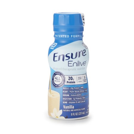 Abbott Nutrition Oral Supplement Ensure® Enlive® Advanced Nutrition Shake Vanilla Flavor Liquid 8 oz. Bottle - Case of 24 - 64286-CS