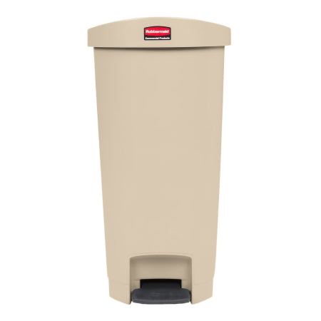 RJ Schinner Co Trash Can Rubbermaid® Streamline™ 13 gal. Rectangular Beige Resin Step On - Each - 1883459-EA