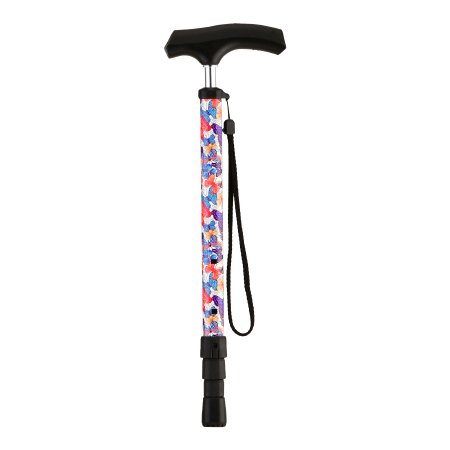 Nova Ortho-Med Telescopic Cane ClickCane Aluminum 29-1/4 to 35-3/4 Inch Height Butterflies Print - Case of 24 - 3070BS-CS