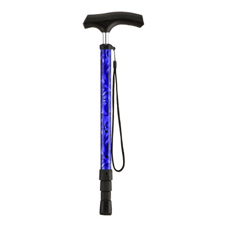 Nova Ortho-Med Telescopic Cane ClickCane Aluminum 29-1/4 to 35-3/4 Inch Height Blue Wave Print - Case of 24 - 3070PL-CS