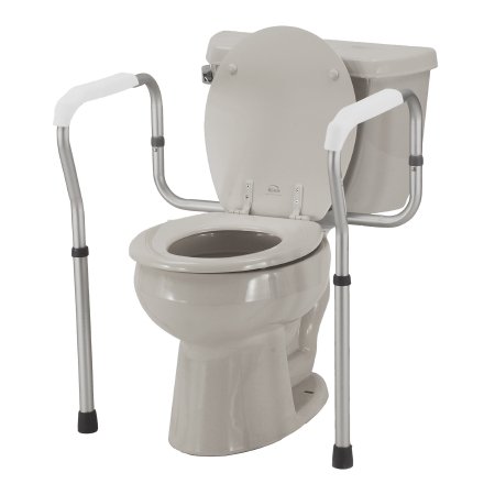 Nova Ortho-Med Toilet Safety Rail Nova White / Silver Aluminum - Case of 4 - 8200-R-CS