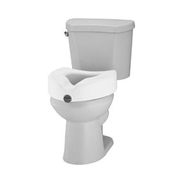 Nova Ortho-Med Locking Raised Toilet Seat Nova 5 Inch Height White 300 lbs. Weight Capacity - Case of 2 - 8350-R-CS