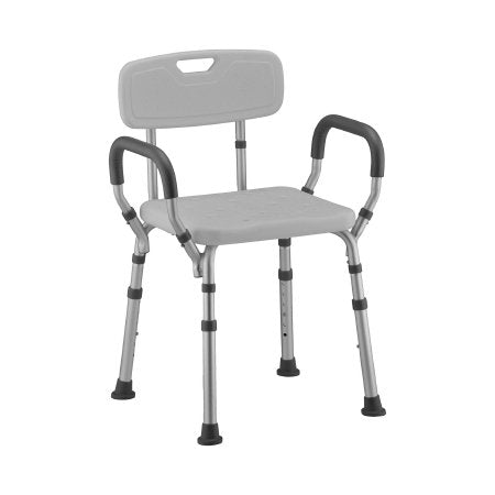 Nova Ortho-Med Shower Chair Nova Padded Fixed Arms Aluminum Frame Removable Backrest 15-3/4 Inch Seat Width 300 lbs. Weight Capacity - Case of 2 - 9036-R-CS