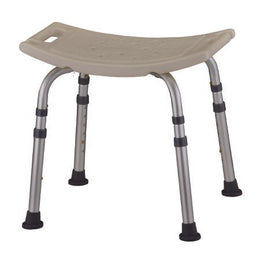 Nova Ortho-Med Shower Chair Nova Aluminum Frame Without Backrest 20 Inch Seat Width 300 lbs. Weight Capacity - Case of 2 - 9121-R-CS