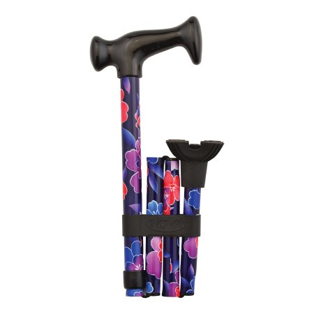 Nova Ortho-Med Folding Cane QT Cane Aluminum 29-1/2 to 36-1/2 Inch Height Maui Flowers Print - Case of 20 - QT3024-CS
