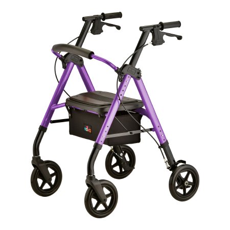 Nova Ortho-Med 4 Wheel Rollator Star DX Purple Adjustable Height / Folding Aluminum Frame - Each - 4262PL-EA
