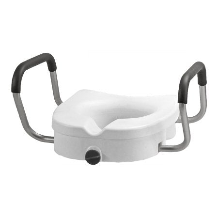 Nova Ortho-Med Raised Toilet Seat with Detachable Arms Nova 5 Inch Height White 300 lbs. Weight Capacity - Case of 2 - 8351-R-CS