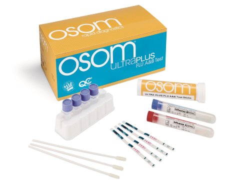 Sekisui Diagnostics Respiratory Test Kit OSOM® Ultra Plus Infectious Disease Immunoassay Influenza A + B Nasal Swab / Nasopharyngeal Swab Sample 25 Tests CLIA Waived for Swab - KT/1 - 1032-KT