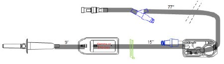 ICU Medical IV Pump Set PlumSet™ Pump 10 Drops / mL Drip Rate With Filter 112 Inch Tubing - Case of 24 - 14954-88-CS